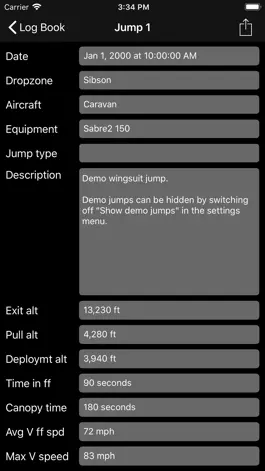 Game screenshot Skydive Logger apk