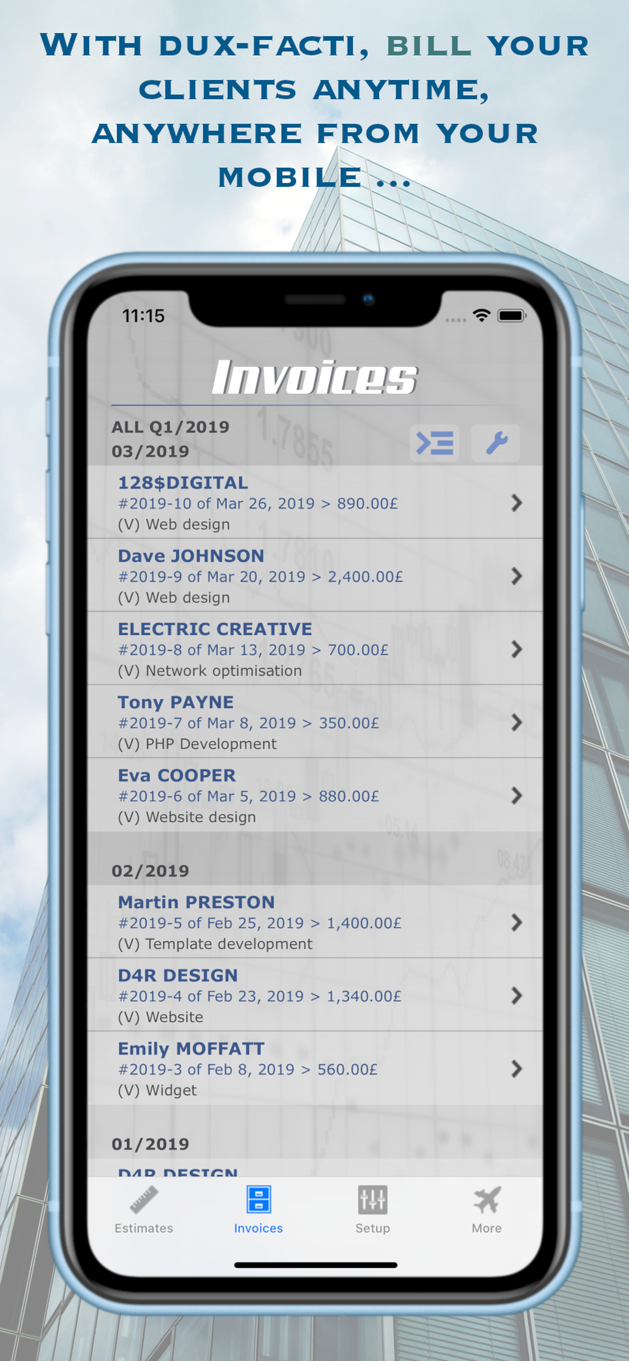 Estimates & Invoices Dux-facti