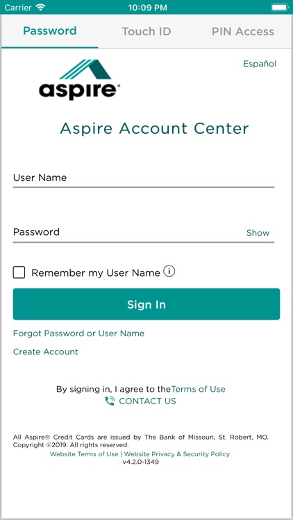 Aspire Account Center
