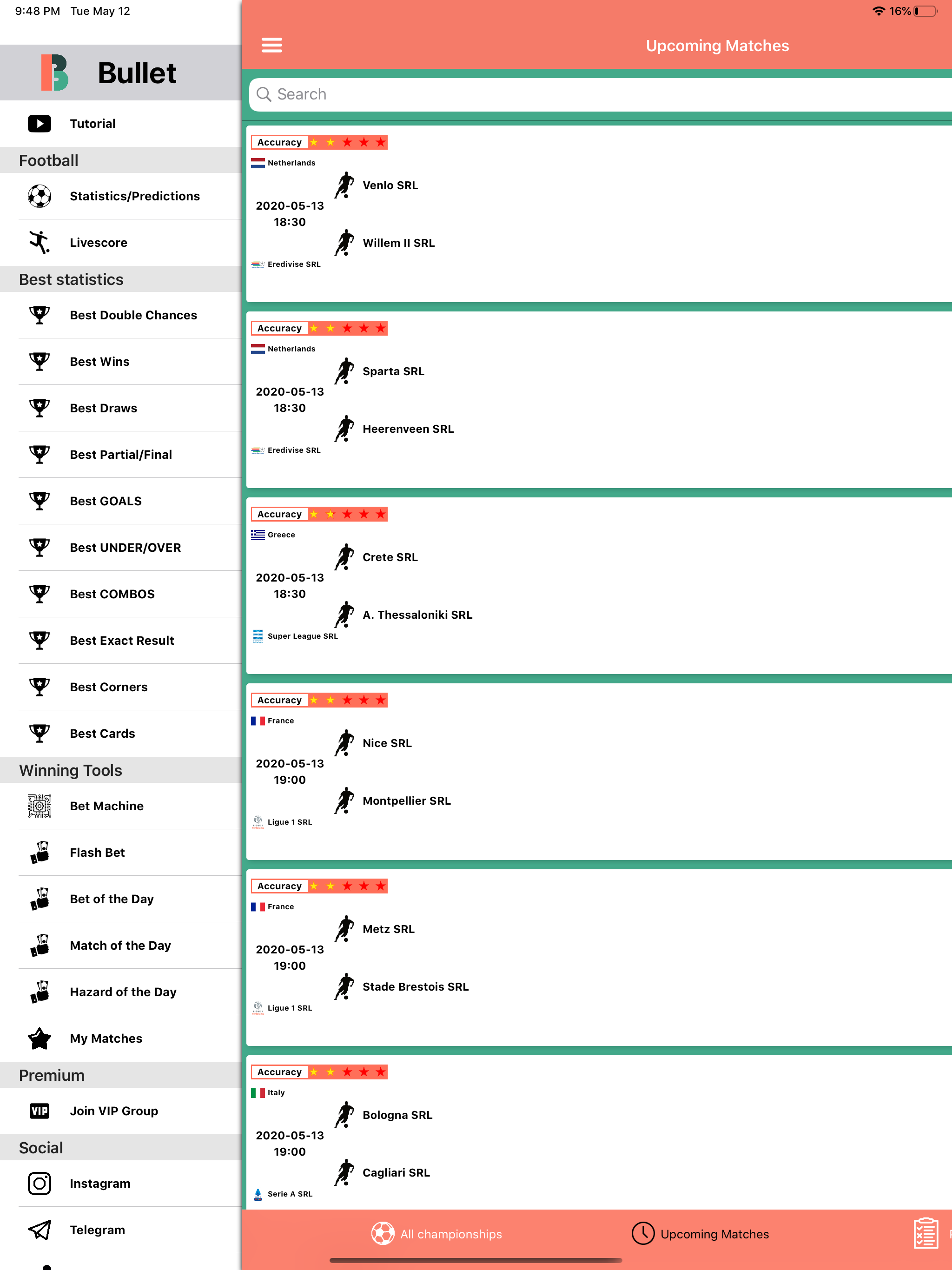 Bullet Bet Predictions