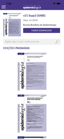 Game screenshot Revista Bras. de Epidemiologia apk