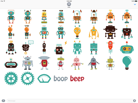 Screenshot #4 pour Robot Stickers - Beep Boop