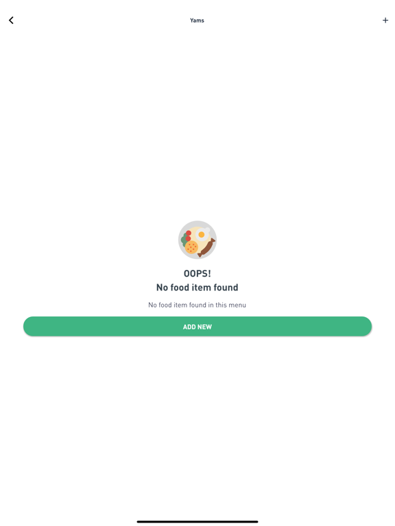 easyeat vendor iPad screenshot