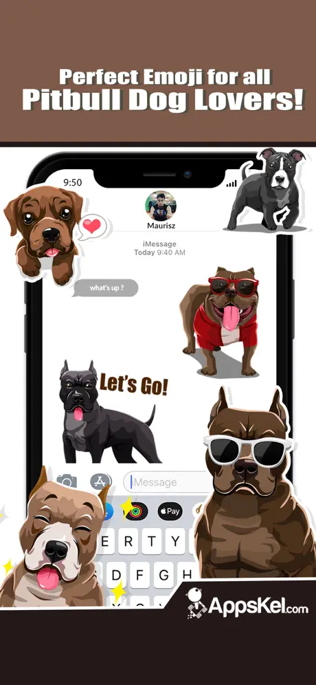 PitBull Dog Emojis Sticker