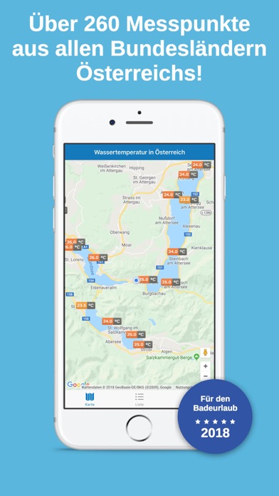 Badetemperaturen in Österreichのおすすめ画像2
