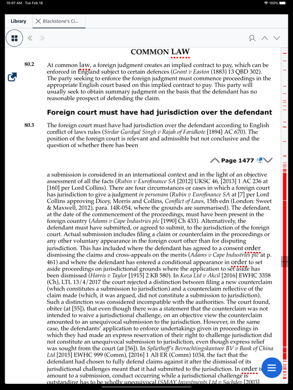 OUP - LawReader iPad screenshot