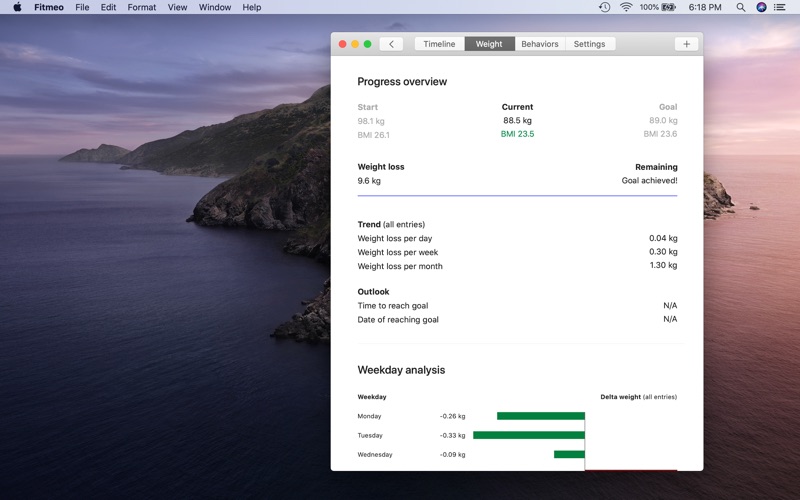 Screenshot #3 pour Journal de Poids - Habitudes
