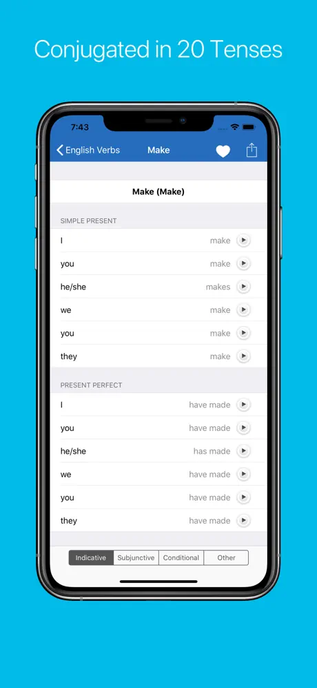 English Verb Conjugator