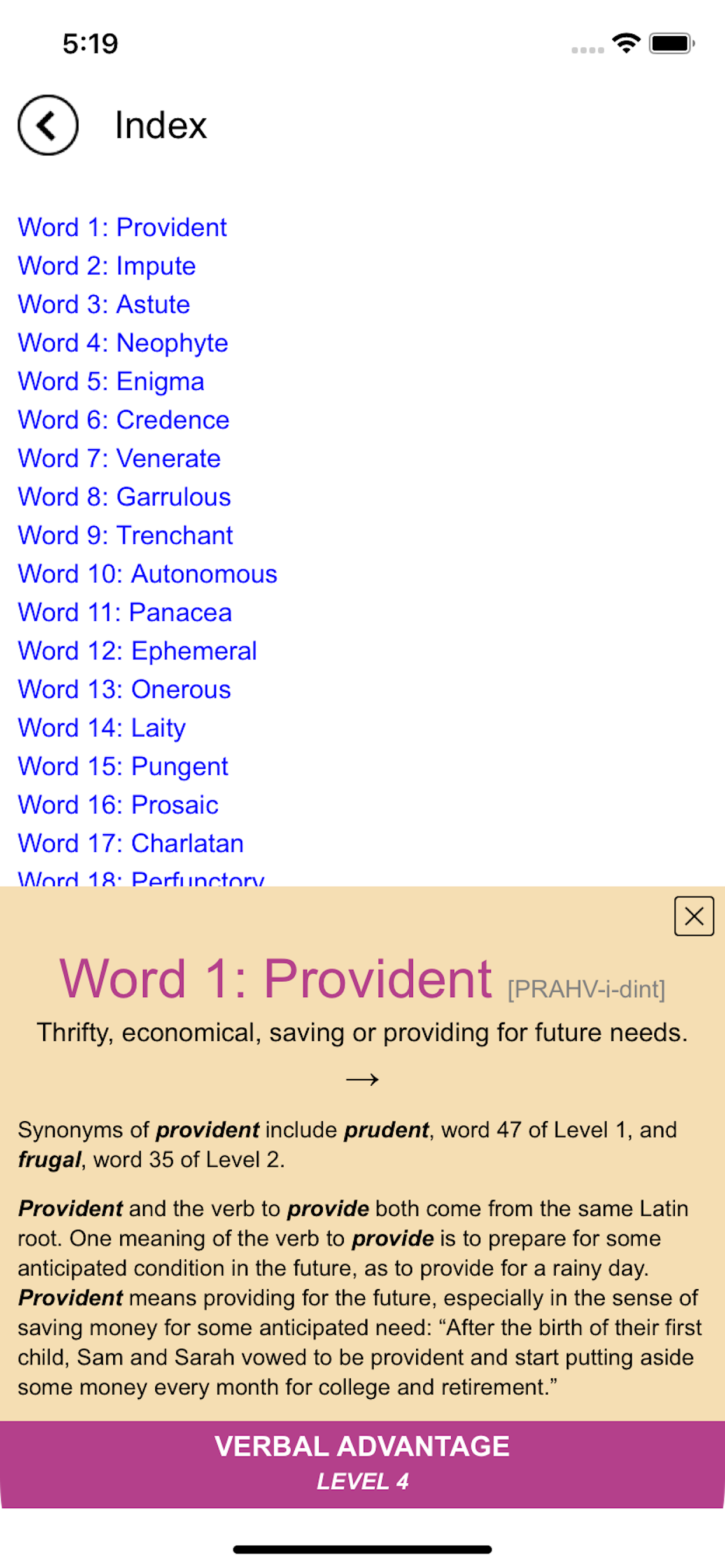 Verbal Advantage - Level 4