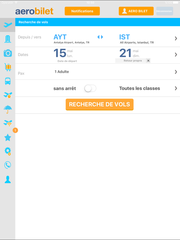 Screenshot #4 pour Aerobilet - Vols, Hôtels