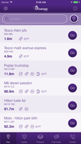 Certas Energy Fuel Card screenshot