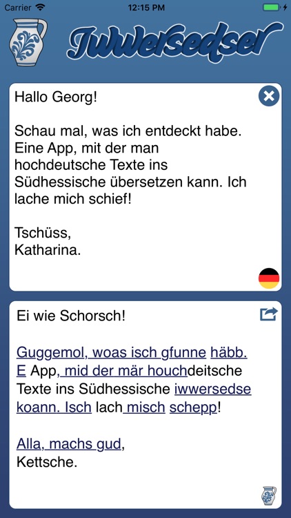 Iwwersedser - Hessisch Babbeln