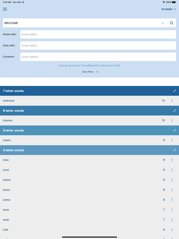 Screenshot #5 pour WordFinder: Unscramble words
