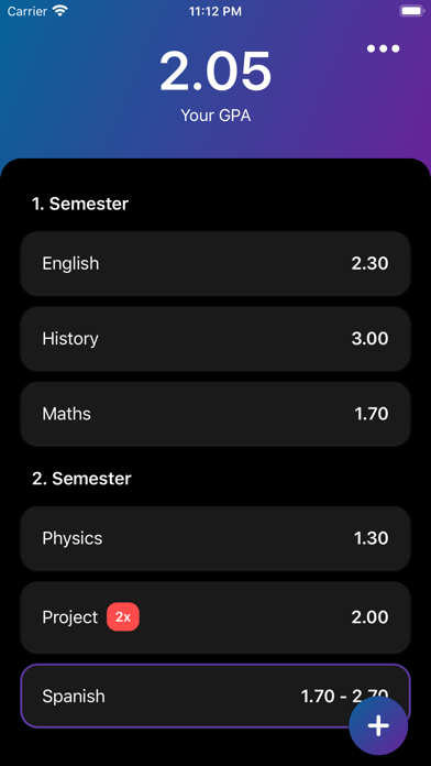 GradeCalc - GPA Calculator screenshot 3