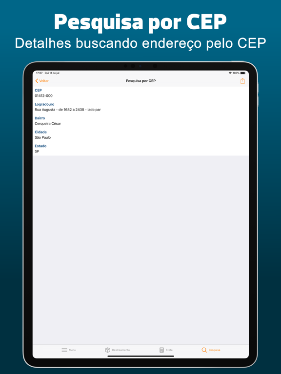 Rastreio de Encomendas iPad screenshot 7 - Utilities app