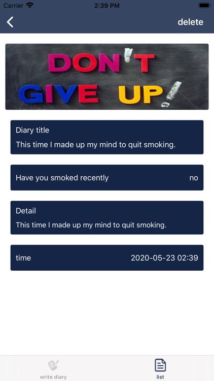 Quit Smoking Diary