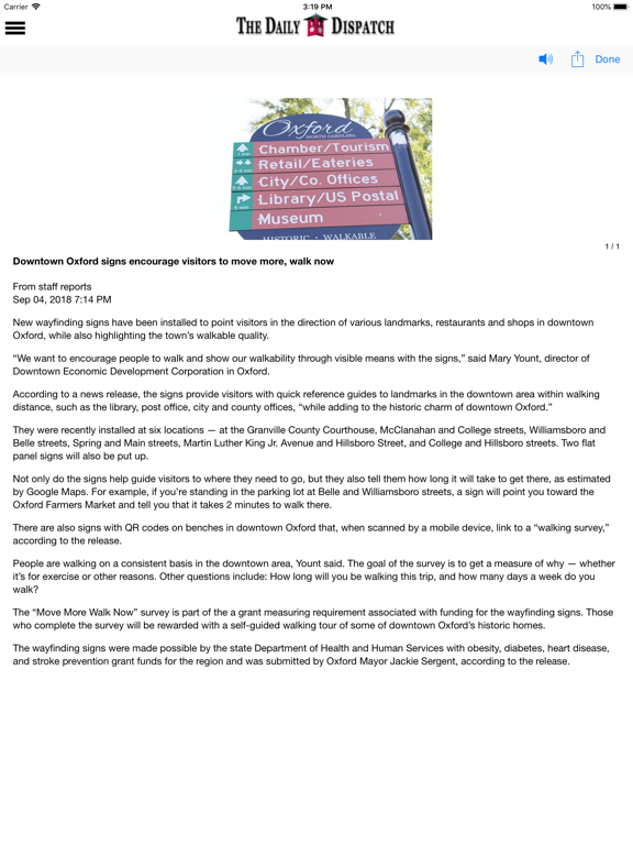 The Daily Dispatch iPad screenshot 4 - News app