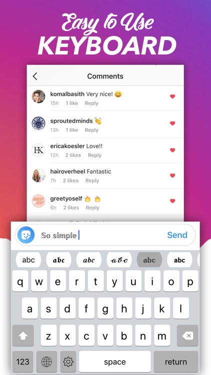 Fonts for Instagram Keyboard screenshot-4