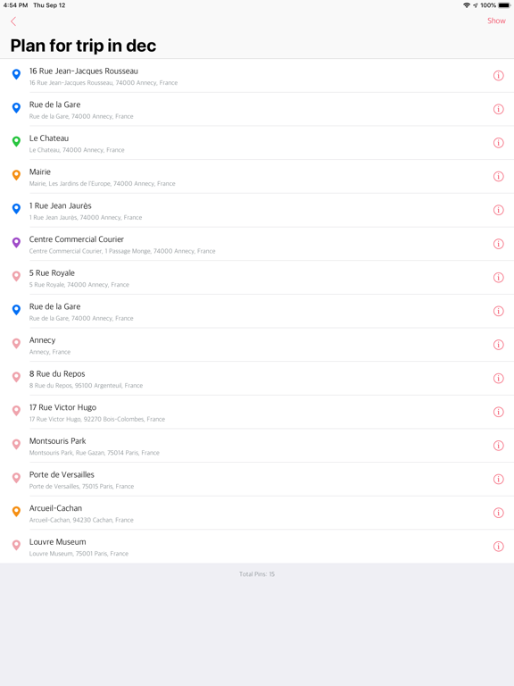 Radius Maps iPad screenshot