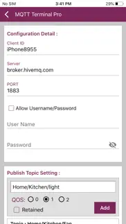 mqtt terminal pro iPhone Captures Décran 2