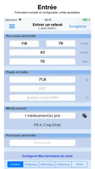 Capture d'écran de Pression Artérielle Suivi Pro sur iPhone 1