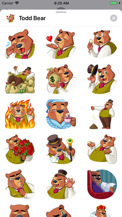 Todd Bear Moods For iMessages