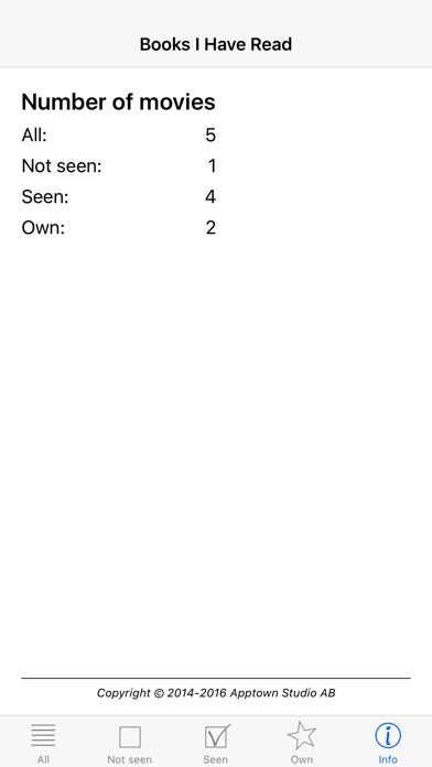 Movies I Have Seen Screenshot