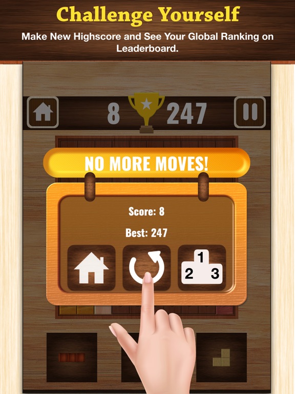 Wooden cubes: Block puzzle iPad screenshot