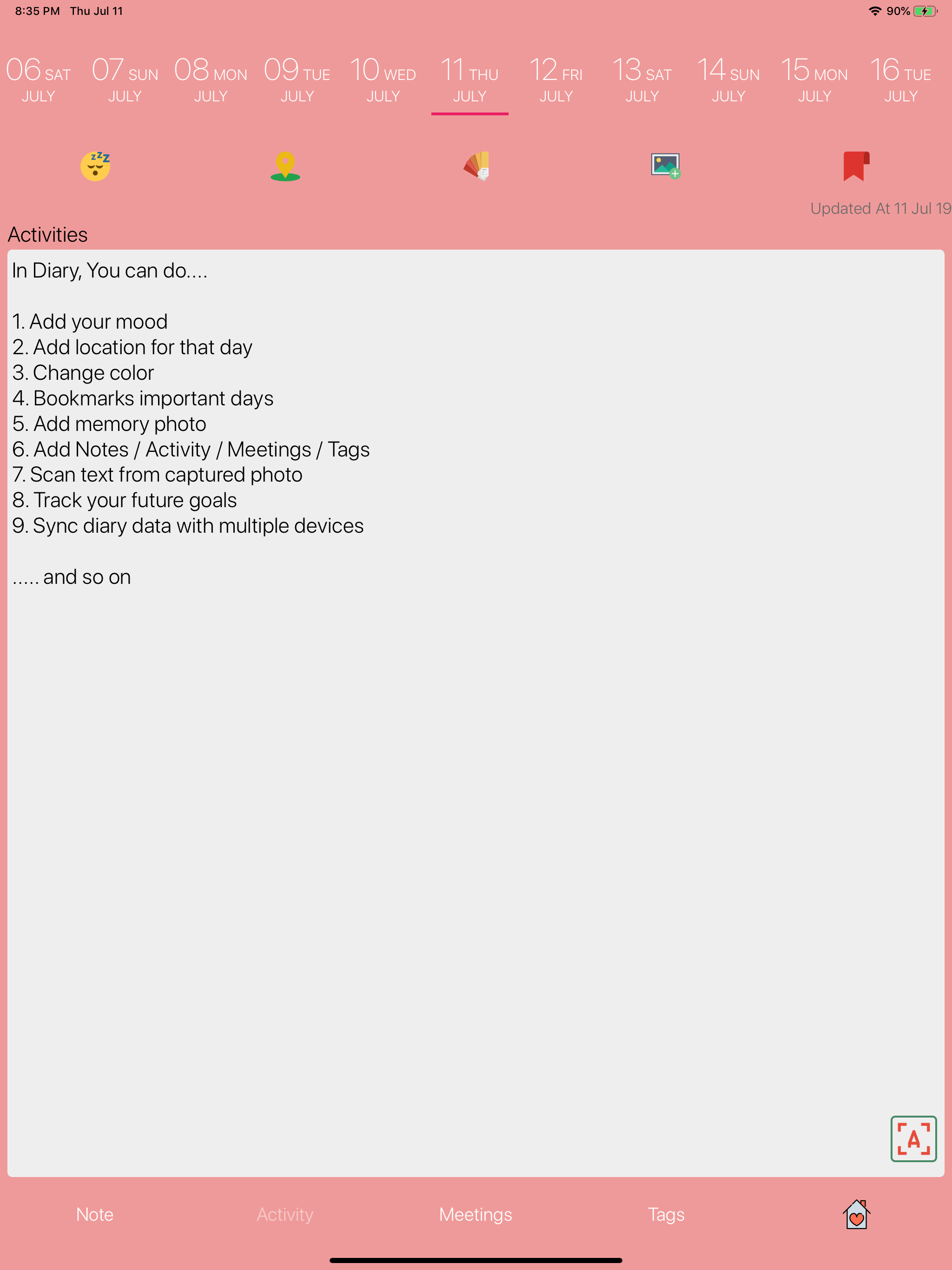 Daily Diary - Journal - Moment