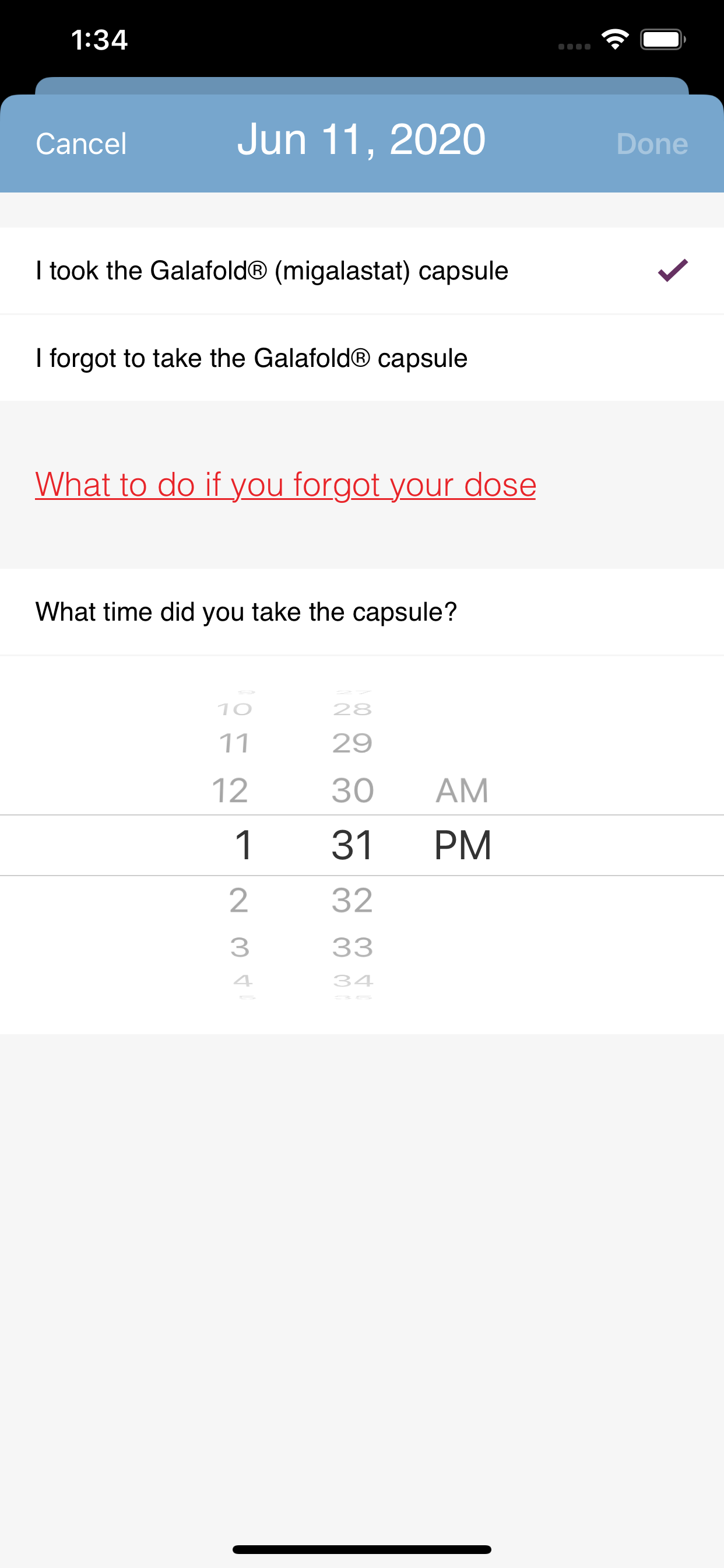 Galafold® MyDay - Australia screenshot 2