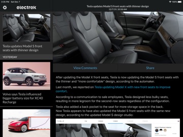 Electrek - Green Energy News iPad screenshot