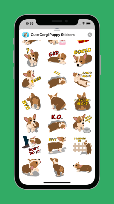 Cute Corgi Puppy Stickers screenshot 3