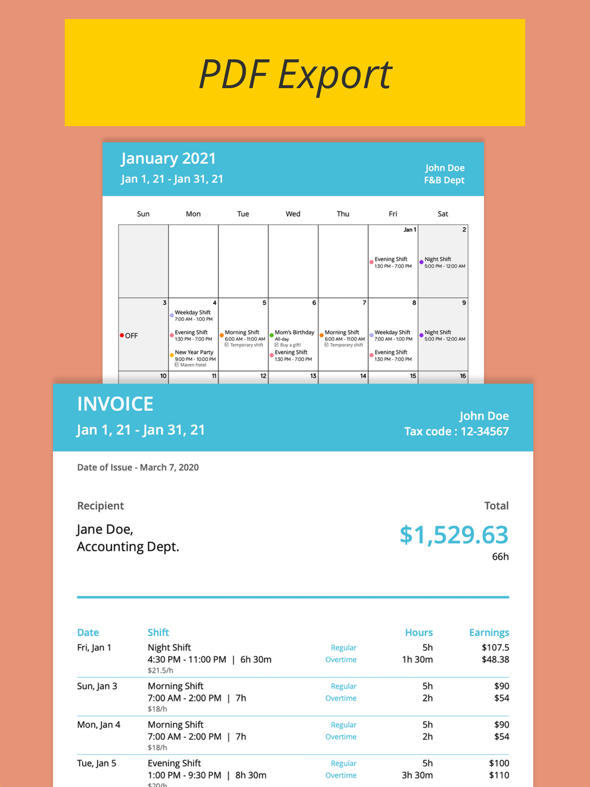 Shiftify - Shift Work Calendar