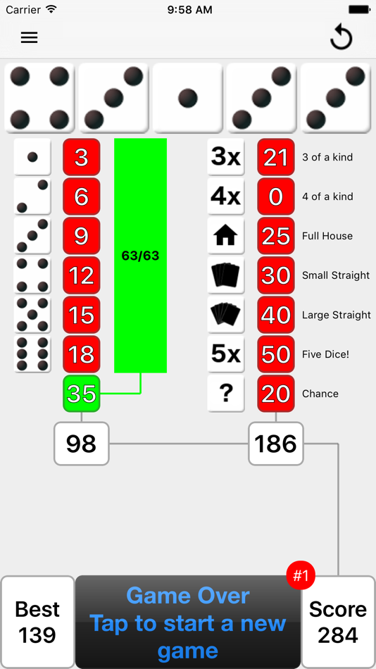 #6. Five Dice! (iOS) Podle: Colin Lyders