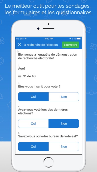 Screenshot #1 pour QuickTapSurvey - Sondage