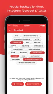 hashtag for all social medias iphone screenshot 3