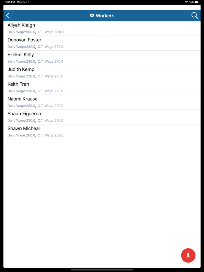 Dailysheet - Workers Register