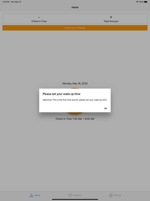 Early Riser Wake Up Challenge iPad screenshot 2 - Utilities app