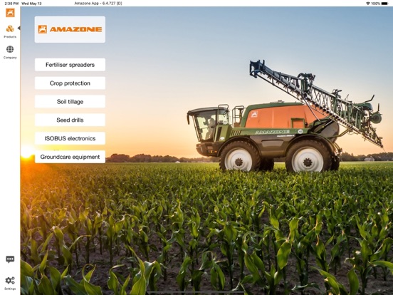 AMAZONE Sales app screenshot