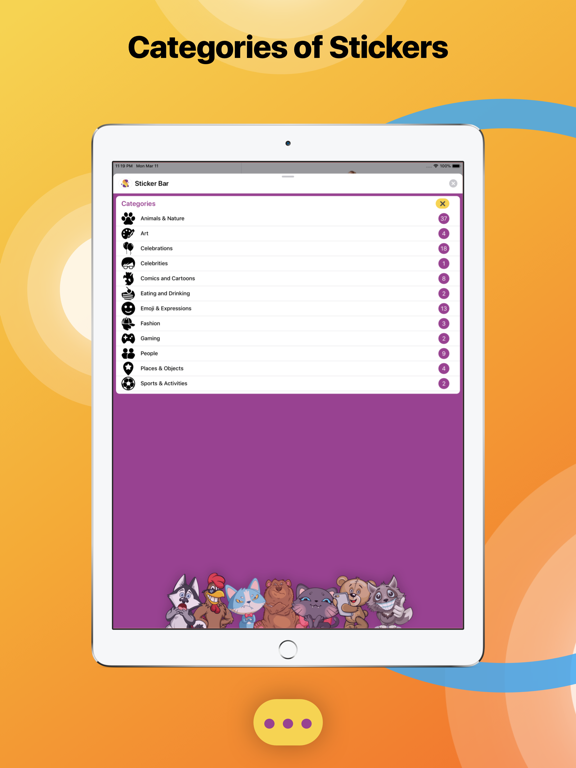 Sticker Bar: Send Еmotions! iPad screenshot 4 - Entertainment app