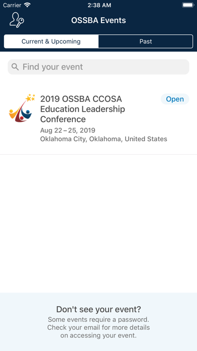 OSSBA Events screenshot 2