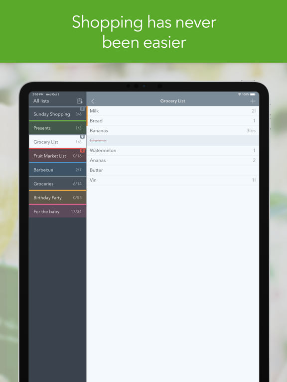 MyGrocery Shopping List iPad screenshot 1 - Shopping app