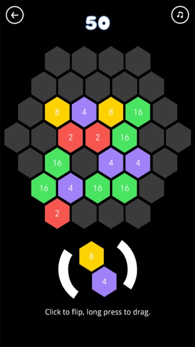 Hexagon Combine 2048 screenshot 2