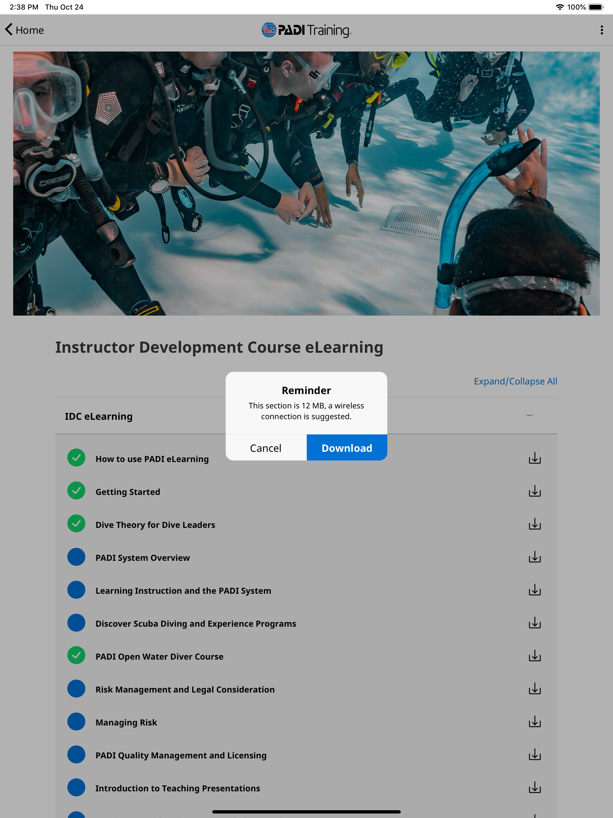 PADI Training