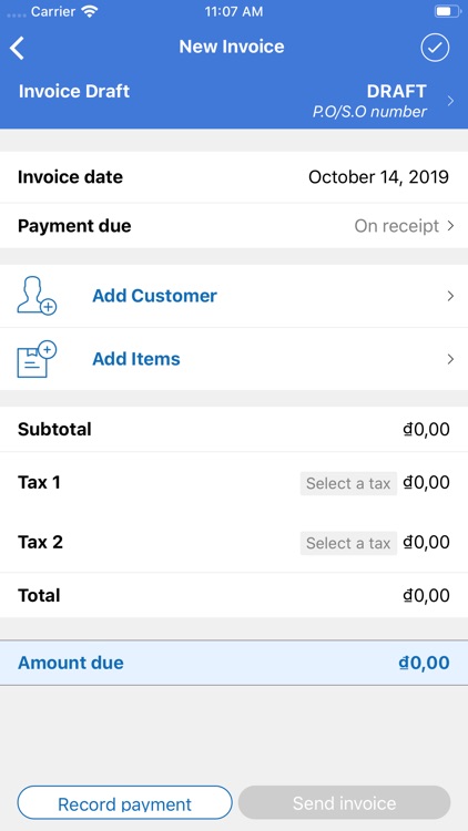 LinxOne Invoice