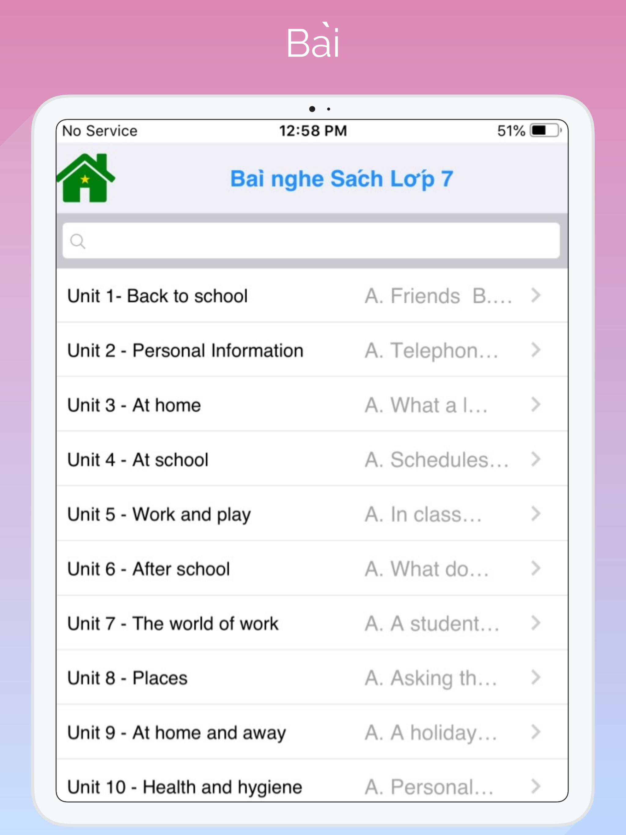 Tieng Anh Lop 7 - English 7 screenshot 8