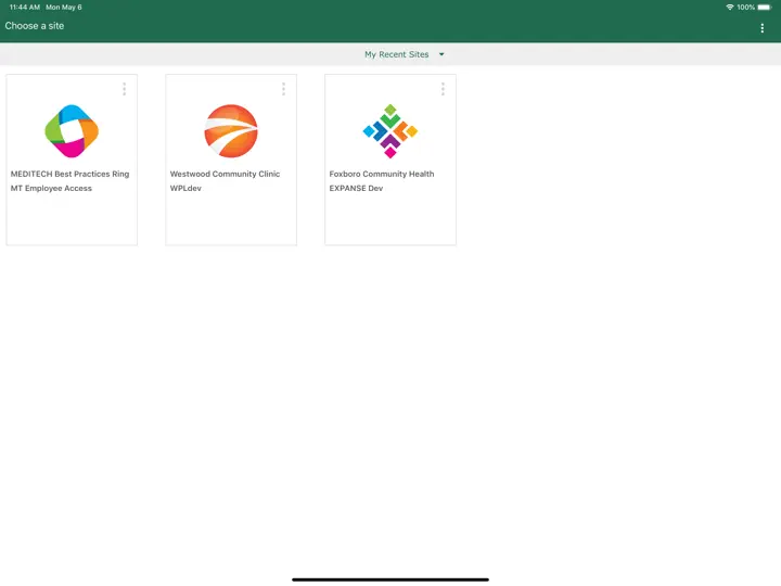 MEDITECH MConnect iPhone Screenshot 1
