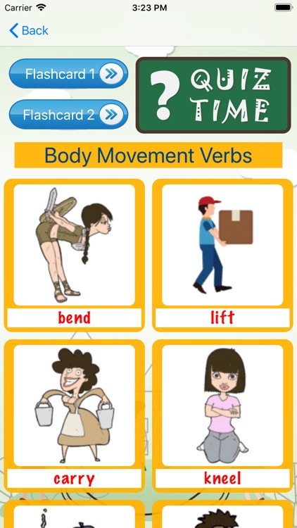 Body Movement Verbs in English