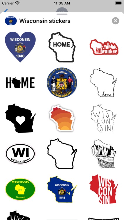 Wisconsin USA - emoji stickers