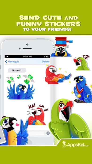Macaw Parrot Emojis Stickers screenshot 4